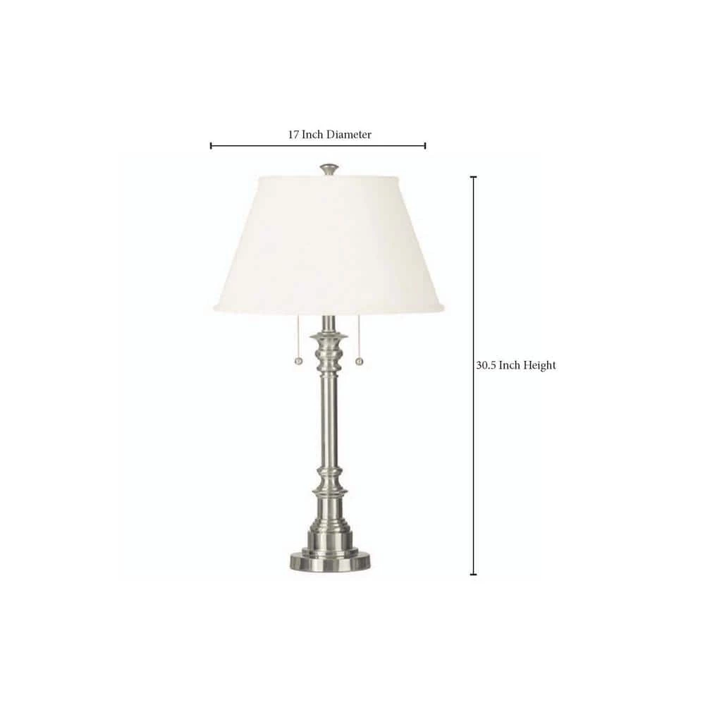 Spyglass 31 in. Brushed Steel Table Lamp by Kenroy Home 5 Spyglass 31 in. Brushed Steel Table Lamp by Kenroy Home - Image 3