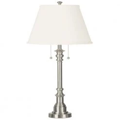 Spyglass 31 in. Brushed Steel Table Lamp by Kenroy Home