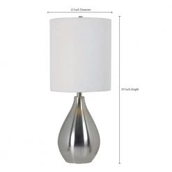 Droplet 29 in. Brushed Steel Table Lamp by Kenroy Home -Kenroy Home Sales brushed steel kenroy home table lamps 32156bs c3 1000
