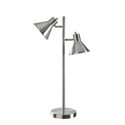Ash 30 in. Brushed Steel Table Lamp by Kenroy Home