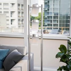 Matinee 66 in. Brushes Steel Floor Lamp by Kenroy Home -Kenroy Home Sales brushes steel kenroy home floor lamps 21001bs 4f 1000