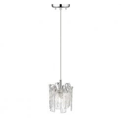Rada 1-Light Chrome Mini Pendant by OVE Decors 10 Rada 1-Light Chrome Mini Pendant by OVE Decors -Kenroy Home Sales chrome and clear glass ove decors pendant lights 15lpe rad107 lc 4f 1000