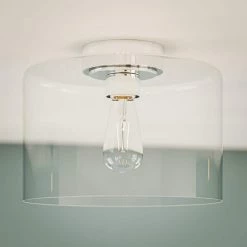 Capri 1-Light Chrome Flush Mount by Kenroy Home -Kenroy Home Sales chrome finish kenroy home flush mount lights 91836clr 4f 1000