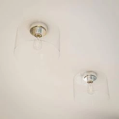 Capri 1-Light Chrome Flush Mount by Kenroy Home -Kenroy Home Sales chrome finish kenroy home flush mount lights 91836clr fa 1000