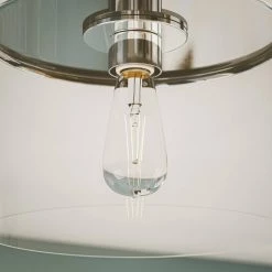 Capri 1 Light Chrome Flush Mount by Kenroy Home -Kenroy Home Sales chrome finish kenroy home flush mount lights 91837clr 1f 1000