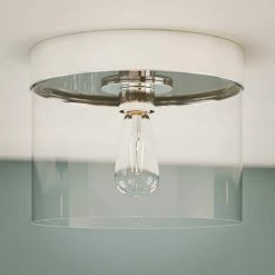 Capri 1 Light Chrome Flush Mount by Kenroy Home -Kenroy Home Sales chrome finish kenroy home flush mount lights 91837clr 4f 1000