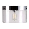 Capri 1 Light Chrome Flush Mount by Kenroy Home -Kenroy Home Sales chrome finish kenroy home flush mount lights 91837clr 64 1000