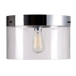 Capri 1 Light Chrome Flush Mount by Kenroy Home