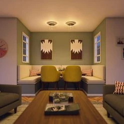 Capri 1 Light Chrome Flush Mount by Kenroy Home -Kenroy Home Sales chrome finish kenroy home flush mount lights 91837clr fa 1000