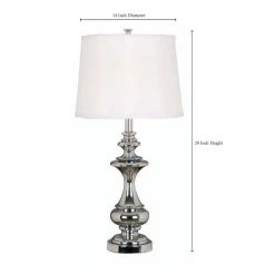 Stratton 29 in. Chrome Table Lamp by Kenroy Home -Kenroy Home Sales chrome kenroy home table lamps 21430ch 4f 1000