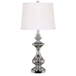 Stratton 29 in. Chrome Table Lamp by Kenroy Home