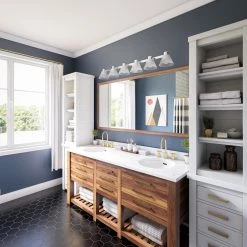 Maxwell 52 in. 6-Light Chrome Vanity Light with White Glass Shades by Kenroy Home -Kenroy Home Sales chrome kenroy home vanity lighting 91796ch 4f 1000