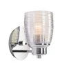 Grace 8 in. Chrome Sconce with Iridescent Ribbed Glass Shades by Kenroy Home 2 Grace 8 in. Chrome Sconce with Iridescent Ribbed Glass Shades by Kenroy Home -Kenroy Home Sales chrome kenroy home vanity lighting 93990ch 64 1000