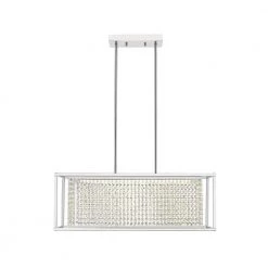 Integrated LED Milo Chrome Chandelier with Crystal Shades by OVE Decors