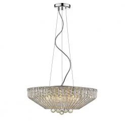 Mio VI 7-Light Chrome Chandelier with Crystals by OVE Decors