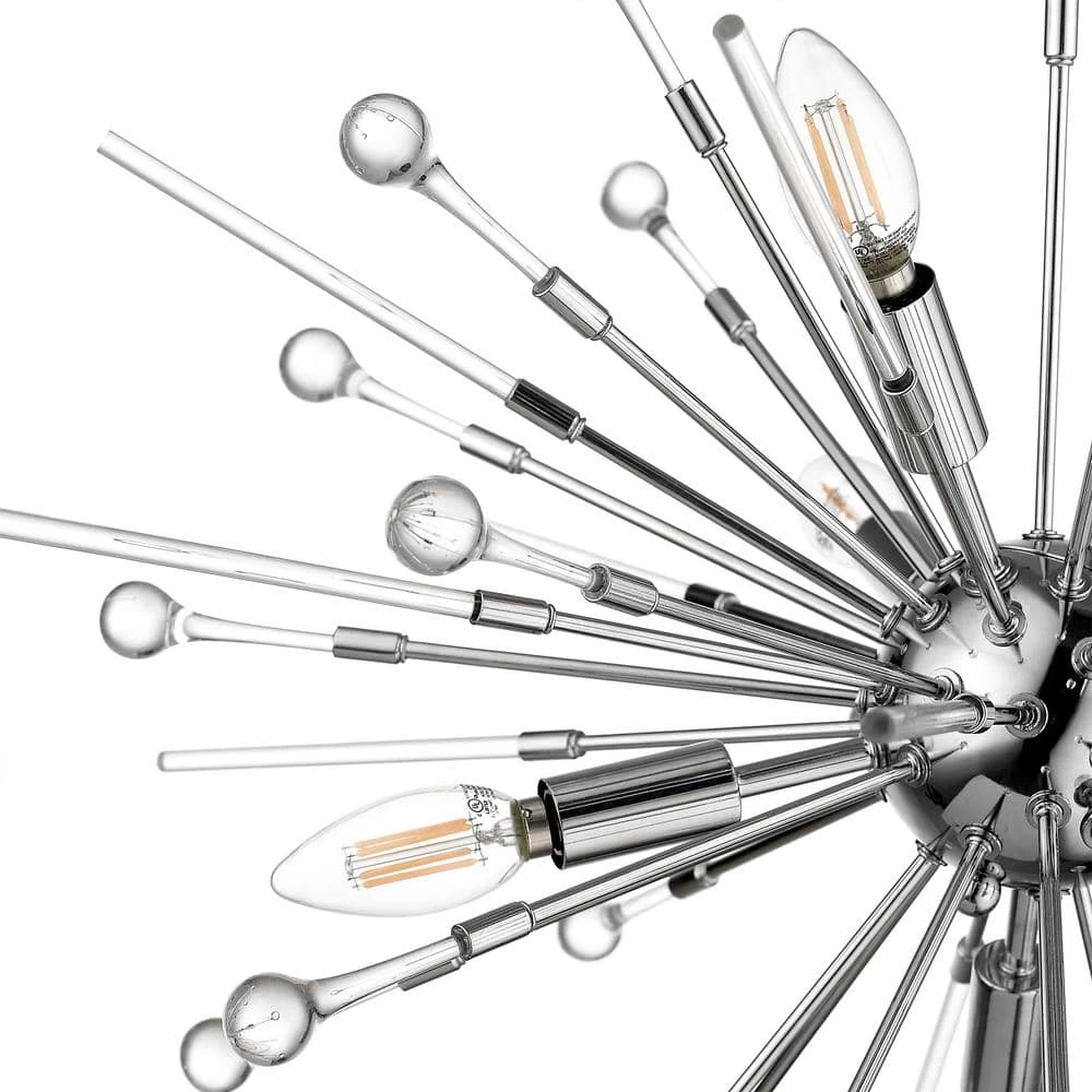 Sophia 6-Light Chrome Chandelier with Crystals by OVE Decors 6 Sophia 6-Light Chrome Chandelier with Crystals by OVE Decors - Image 4