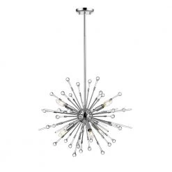 Sophia 6-Light Chrome Chandelier with Crystals by OVE Decors