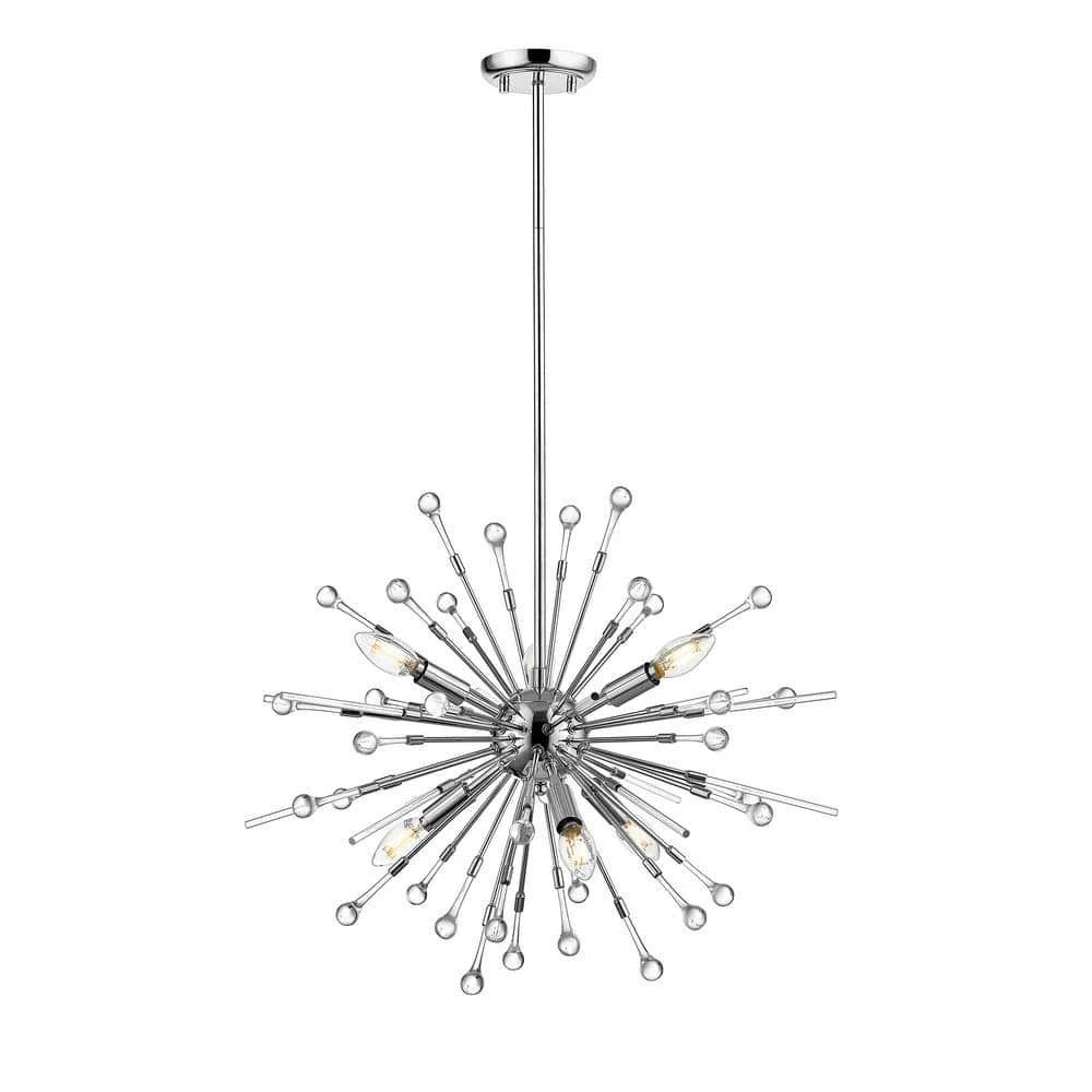 Sophia 6-Light Chrome Chandelier with Crystals by OVE Decors 3 Sophia 6-Light Chrome Chandelier with Crystals by OVE Decors