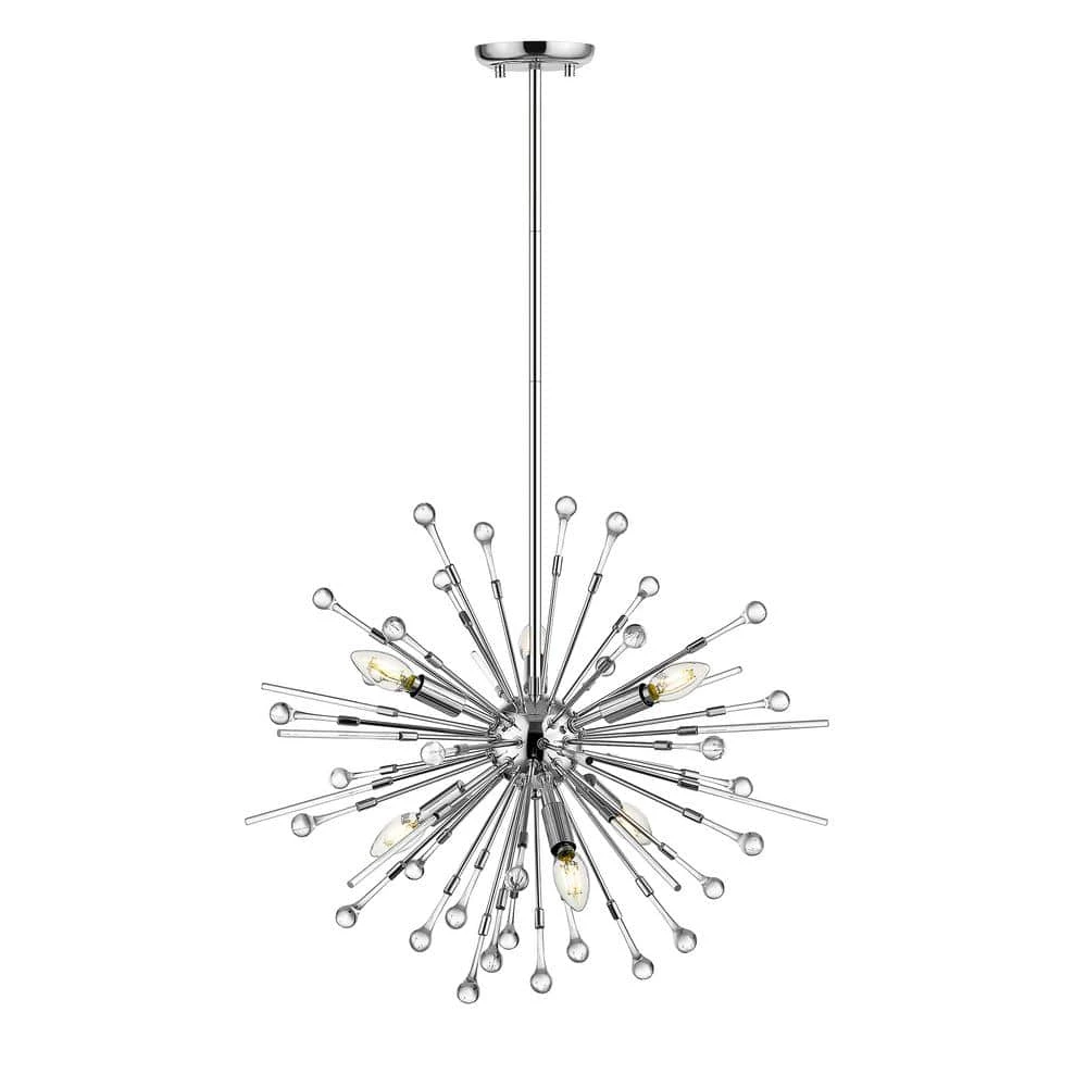 Sophia 6-Light Chrome Chandelier with Crystals by OVE Decors 4 Sophia 6-Light Chrome Chandelier with Crystals by OVE Decors - Image 2