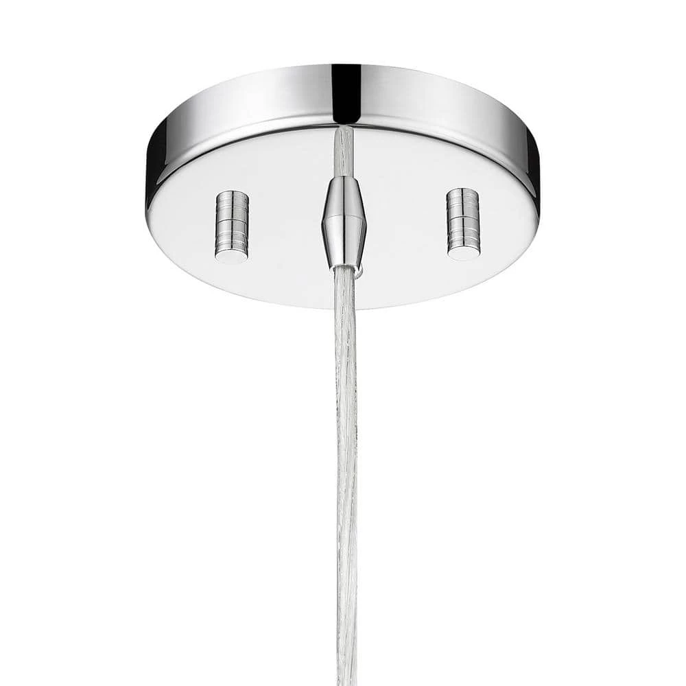 Amber 1-Light Chrome Island Pendant Light with Cognac Finish Glass Shade by OVE Decors 7 Amber 1-Light Chrome Island Pendant Light with Cognac Finish Glass Shade by OVE Decors - Image 5