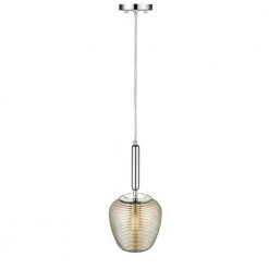Amber 1-Light Chrome Island Pendant Light with Cognac Finish Glass Shade by OVE Decors 11 Amber 1-Light Chrome Island Pendant Light with Cognac Finish Glass Shade by OVE Decors -Kenroy Home Sales chrome ove decors chandeliers 15lpe ambe08 tt 4f 1000