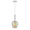 Amber 1-Light Chrome Island Pendant Light with Cognac Finish Glass Shade by OVE Decors
