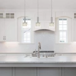 Aster Integrated LED Chrome Pendant with Crystal and Clear Glass Shade by OVE Decors -Kenroy Home Sales chrome ove decors chandeliers 15lpe aste27 lc 31 1000