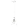 Cloche 1-Light Chrome Bell Pendant Light with Glass Shade by OVE Decors -Kenroy Home Sales chrome ove decors chandeliers 15lpe cloc08 lc 64 1000