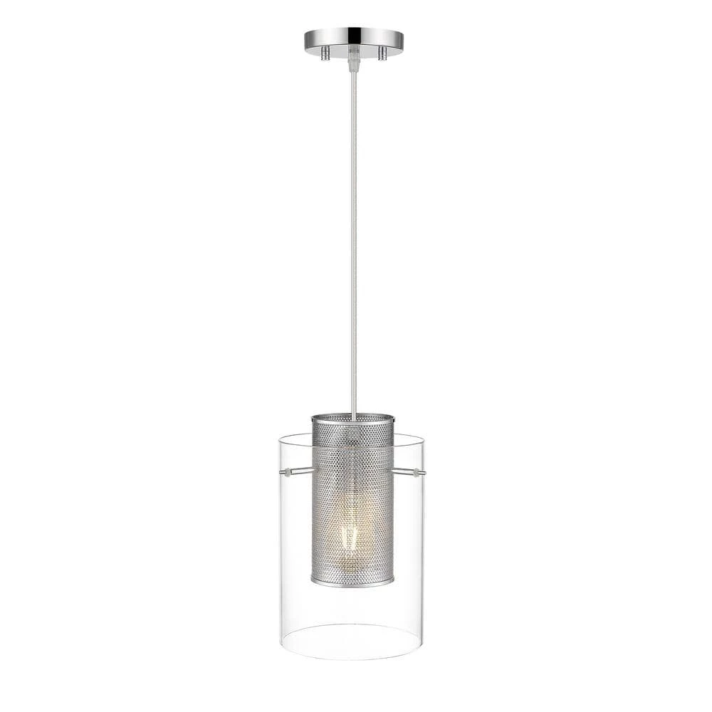 Elestren I 1-Light 6 in. Chrome Ceiling Pendant Light with Clear Glass by OVE Decors 6 Elestren I 1-Light 6 in. Chrome Ceiling Pendant Light with Clear Glass by OVE Decors - Image 4