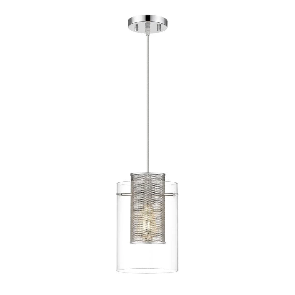 Elestren I 1-Light 6 in. Chrome Ceiling Pendant Light with Clear Glass by OVE Decors 3 Elestren I 1-Light 6 in. Chrome Ceiling Pendant Light with Clear Glass by OVE Decors