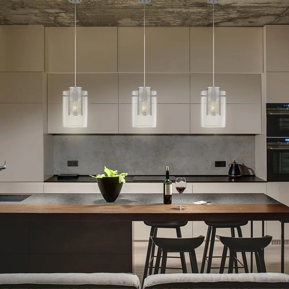 Elestren I 1-Light 6 in. Chrome Ceiling Pendant Light with Clear Glass by OVE Decors 4 Elestren I 1-Light 6 in. Chrome Ceiling Pendant Light with Clear Glass by OVE Decors - Image 2