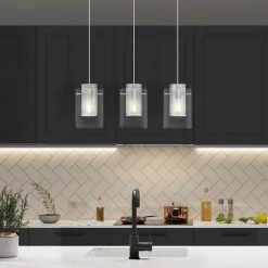 Elestren II 3-Light 30 in. Chrome Ceiling Pendant Light and Clear Glass finish by OVE Decors -Kenroy Home Sales chrome ove decors chandeliers 15lpe ele230 lc 31 1000