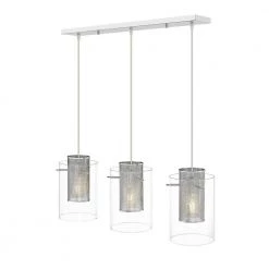 Elestren II 3-Light 30 in. Chrome Ceiling Pendant Light and Clear Glass finish by OVE Decors -Kenroy Home Sales chrome ove decors chandeliers 15lpe ele230 lc 4f 1000