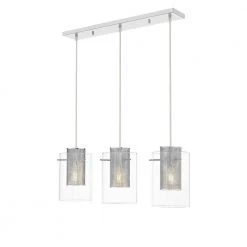 Elestren II 3-Light 30 in. Chrome Ceiling Pendant Light and Clear Glass finish by OVE Decors -Kenroy Home Sales chrome ove decors chandeliers 15lpe ele230 lc c3 1000