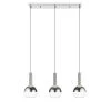 Kim 25 in. 3-Light Integrated LED Chrome and Clear Glass Ceiling Pendant Light by OVE Decors -Kenroy Home Sales chrome ove decors chandeliers 15lpe kim025 lc 64 1000