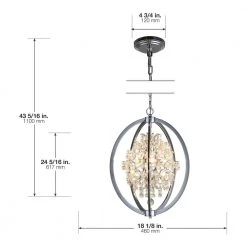 Pena 5-Light Chrome Chandelier by OVE Decors -Kenroy Home Sales chrome ove decors chandeliers pena 44 1000