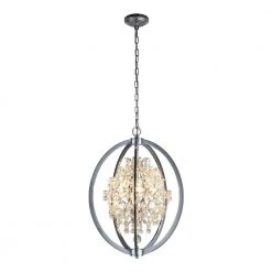Pena 5-Light Chrome Chandelier by OVE Decors