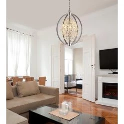 Pena 5-Light Chrome Chandelier by OVE Decors -Kenroy Home Sales chrome ove decors chandeliers pena 76 1000