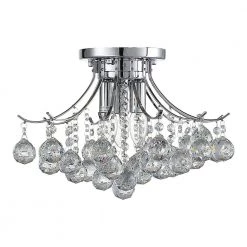 Warsaw 3-Light Chrome Crystal Chandelier by OVE Decors -Kenroy Home Sales chrome ove decors chandeliers warsaw 1f 1000