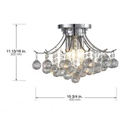 Warsaw 3-Light Chrome Crystal Chandelier by OVE Decors -Kenroy Home Sales chrome ove decors chandeliers warsaw 44 1000