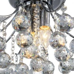 Warsaw 3-Light Chrome Crystal Chandelier by OVE Decors -Kenroy Home Sales chrome ove decors chandeliers warsaw 4f 1000