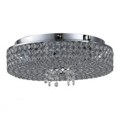 Monaco 5-Light Chrome Ceiling Flush Mount by OVE Decors -Kenroy Home Sales chrome ove decors flush mount lights monaco 1f 1000