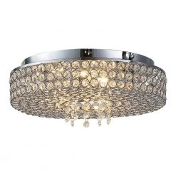 Monaco 5-Light Chrome Ceiling Flush Mount by OVE Decors