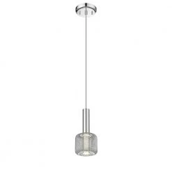 Acantha 1-Light Integrated LED Chrome Mini Pendant by OVE Decors -Kenroy Home Sales chrome ove decors pendant lights 15lpe acan05 lc 1f 1000