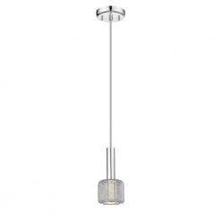 Acantha 1-Light Integrated LED Chrome Mini Pendant by OVE Decors -Kenroy Home Sales chrome ove decors pendant lights 15lpe acan05 lc c3 1000