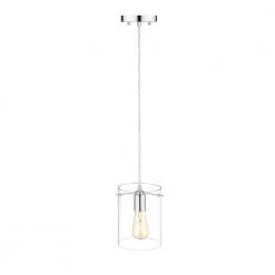 Bluebell 1-Light Chrome Mini Pendant with Clear Glass by OVE Decors -Kenroy Home Sales chrome ove decors pendant lights 15lpe blue07 lc 4f 1000