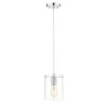 Bluebell 1-Light Chrome Mini Pendant with Clear Glass by OVE Decors