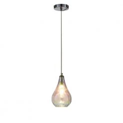 Bose II 1-Light Colorful Glass Mini Pendant by OVE Decors