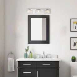 Aster 20.47 in. LED Integrated Chrome Vanity Light with Crystal and Clear Glass Shade by OVE Decors -Kenroy Home Sales chrome ove decors vanity lighting 15lva aste21 lc 77 1000