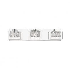 Aster 20.47 in. LED Integrated Chrome Vanity Light with Crystal and Clear Glass Shade by OVE Decors -Kenroy Home Sales chrome ove decors vanity lighting 15lva aste21 lc c3 1000